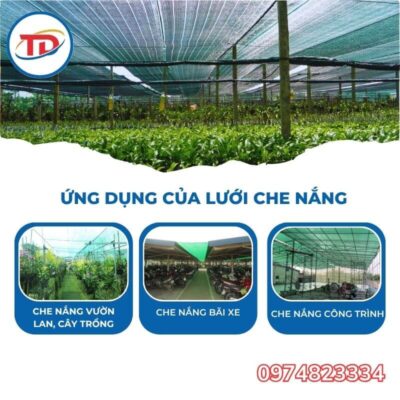 Ứng dụng lưới che nắng