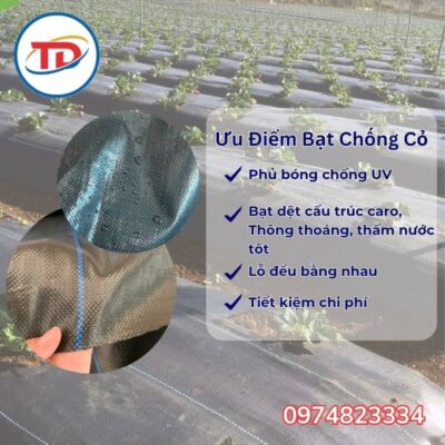 Ưu điểm bạt phủ chống cỏ 120gr 1.5m